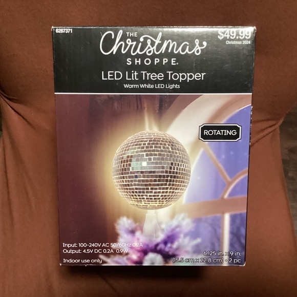 The Christmas Shoppe LED Lit Tree Topper New - Picture 3 of 17
